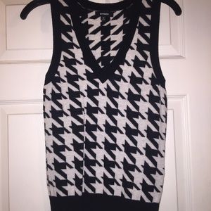 Express houndstooth sweater vest